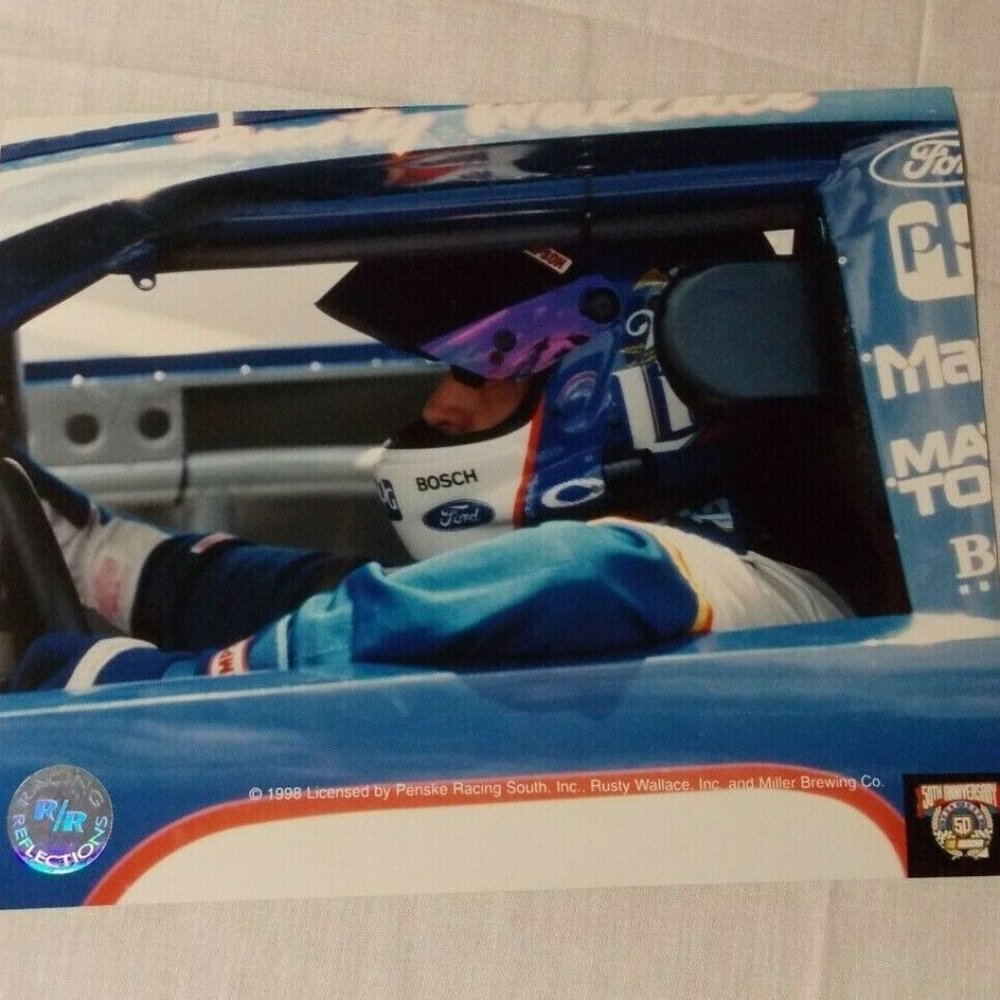 NASCAR Rusty Wallace 8X10 PHOTO Miller Lite Brewin
